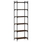 vidaXL Bücherregal 6 Böden Räuchereiche 60x30x188 cm Holzwerkstoff vidaXL Bücherregal 6 Böden Räuchereiche 60x30x188 cm Holzwerkstoff