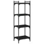 vidaXL Bücherregal 4 Böden Schwarz 40x30x120 cm Holzwerkstoff vidaXL Bücherregal 4 Böden Schwarz 40x30x120 cm Holzwerkstoff