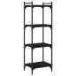 vidaXL Bücherregal 4 Böden Schwarz 40x30x120 cm Holzwerkstoff vidaXL Bücherregal 4 Böden Schwarz 40x30x120 cm Holzwerkstoff