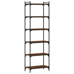 vidaXL Bücherregal 6 Böden Braun Eiche-Optik 60x30x188cm Holzwerkstoff