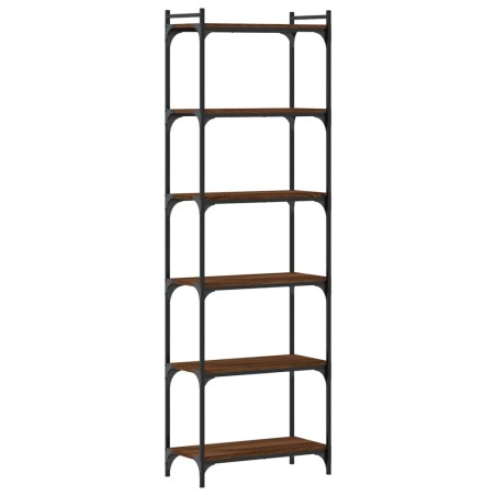 vidaXL Bücherregal 6 Böden Braun Eiche-Optik 60x30x188cm Holzwerkstoff