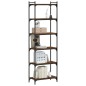 vidaXL Bücherregal 6 Böden Braun Eiche-Optik 60x30x188cm Holzwerkstoff vidaXL Bücherregal 6 Böden Braun Eiche-Optik 60x30x188cm Holzwerkstoff