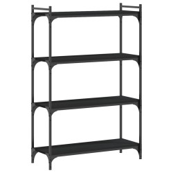 vidaXL Bücherregal 4 Böden Schwarz 80x30x120 cm Holzwerkstoff