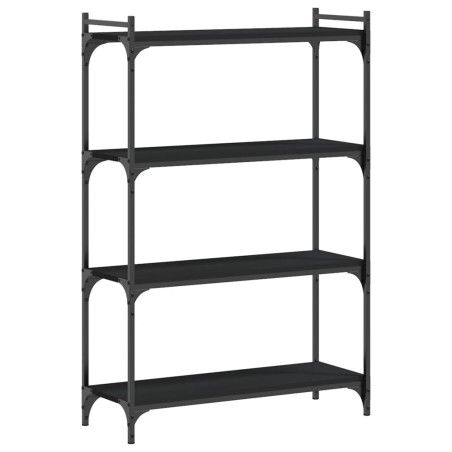 vidaXL Bücherregal 4 Böden Schwarz 80x30x120 cm Holzwerkstoff