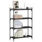 vidaXL Bücherregal 4 Böden Schwarz 80x30x120 cm Holzwerkstoff vidaXL Bücherregal 4 Böden Schwarz 80x30x120 cm Holzwerkstoff