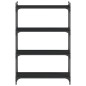 vidaXL Bücherregal 4 Böden Schwarz 80x30x120 cm Holzwerkstoff vidaXL Bücherregal 4 Böden Schwarz 80x30x120 cm Holzwerkstoff