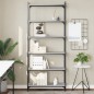 vidaXL Bücherregal 6 Böden Grau Sonoma 80x30x188 cm Holzwerkstoff vidaXL Bücherregal 6 Böden Grau Sonoma 80x30x188 cm Holzwerkstoff