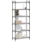 vidaXL Bücherregal 6 Böden Grau Sonoma 80x30x188 cm Holzwerkstoff vidaXL Bücherregal 6 Böden Grau Sonoma 80x30x188 cm Holzwerkstoff