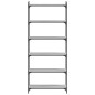 vidaXL Bücherregal 6 Böden Grau Sonoma 80x30x188 cm Holzwerkstoff vidaXL Bücherregal 6 Böden Grau Sonoma 80x30x188 cm Holzwerkstoff
