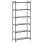 vidaXL Bücherregal 6 Böden Grau Sonoma 80x30x188 cm Holzwerkstoff vidaXL Bücherregal 6 Böden Grau Sonoma 80x30x188 cm Holzwerkstoff