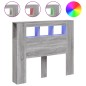 vidaXL LED-Kopfteil Grau Sonoma 120x18,5x103,5 cm Holzwerkstoff vidaXL LED-Kopfteil Grau Sonoma 120x18,5x103,5 cm Holzwerkstoff