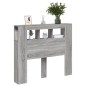 vidaXL LED-Kopfteil Grau Sonoma 120x18,5x103,5 cm Holzwerkstoff vidaXL LED-Kopfteil Grau Sonoma 120x18,5x103,5 cm Holzwerkstoff