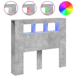vidaXL LED-Kopfteil Betongrau 120x18,5x103,5 cm Holzwerkstoff