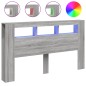 vidaXL LED-Kopfteil Grau Sonoma 180x18,5x103,5 cm Holzwerkstoff vidaXL LED-Kopfteil Grau Sonoma 180x18,5x103,5 cm Holzwerkstoff