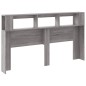 vidaXL LED-Kopfteil Grau Sonoma 180x18,5x103,5 cm Holzwerkstoff vidaXL LED-Kopfteil Grau Sonoma 180x18,5x103,5 cm Holzwerkstoff