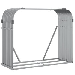 vidaXL Kaminholzunterstand Hellgrau 120x45x100 cm Verzinkter Stahl