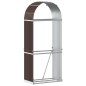 vidaXL Kaminholzunterstand Braun 80x45x190 cm Verzinkter Stahl vidaXL Kaminholzunterstand Braun 80x45x190 cm Verzinkter Stahl
