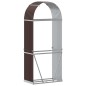 vidaXL Kaminholzunterstand Braun 80x45x190 cm Verzinkter Stahl vidaXL Kaminholzunterstand Braun 80x45x190 cm Verzinkter Stahl