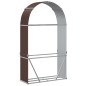vidaXL Kaminholzunterstand Braun 120x45x210 cm Verzinkter Stahl vidaXL Kaminholzunterstand Braun 120x45x210 cm Verzinkter Stahl