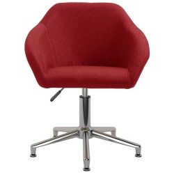 vidaXL Bürostuhl Drehbar Weinrot Stoff