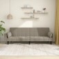 vidaXL Schlafsofa 2-Sitzer mit 2 Kissen Hellgrau Samt vidaXL Schlafsofa 2-Sitzer mit 2 Kissen Hellgrau Samt