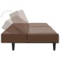 vidaXL Schlafsofa 2-Sitzer Braun Kunstleder vidaXL Schlafsofa 2-Sitzer Braun Kunstleder