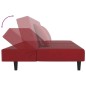 vidaXL Schlafsofa 2-Sitzer mit 2 Kissen Weinrot Samt vidaXL Schlafsofa 2-Sitzer mit 2 Kissen Weinrot Samt