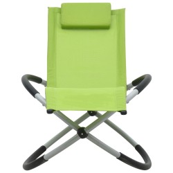 vidaXL Kinder-Sonnenliege Stahl Grün