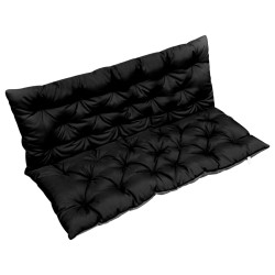 vidaXL Auflage für Hollywoodschaukel Schwarz und Grau 120 cm Stoff 