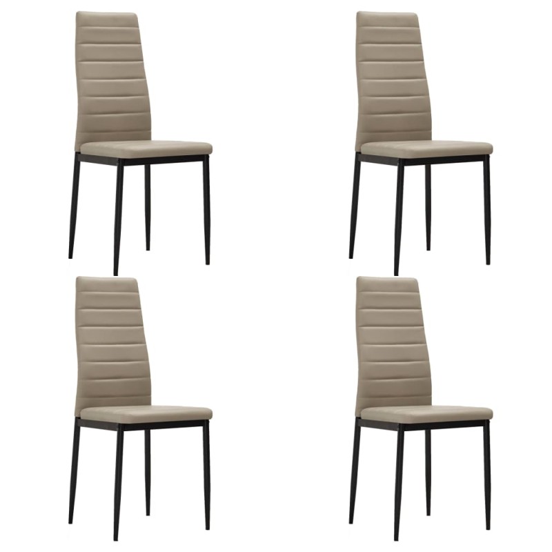 vidaXL Esszimmerstühle 4 Stk. Cappuccino-Braun Kunstleder vidaXL Esszimmerstühle 4 Stk. Cappuccino-Braun Kunstleder