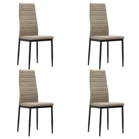 vidaXL Esszimmerstühle 4 Stk. Cappuccino-Braun Kunstleder