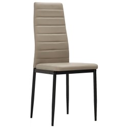 vidaXL Esszimmerstühle 4 Stk. Cappuccino-Braun Kunstleder
