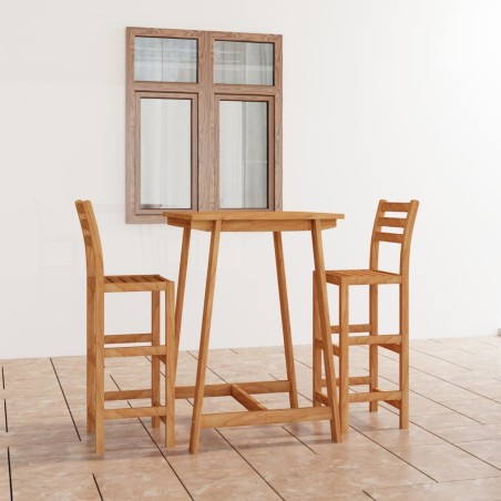 vidaXL 3-tlg. Gartenbar-Set Massivholz Akazie