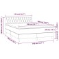 vidaXL Boxspringbett mit Matratze & LED Dunkelbraun 140x190 cm Stoff vidaXL Boxspringbett mit Matratze & LED Dunkelbraun 140x190 cm Stoff