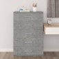 vidaXL Kommode Betongrau 71x35x108 cm Holzwerkstoff vidaXL Kommode Betongrau 71x35x108 cm Holzwerkstoff