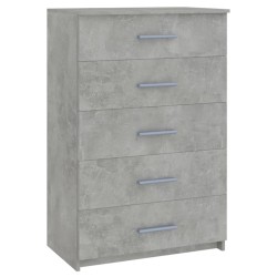 vidaXL Kommode Betongrau 71x35x108 cm Holzwerkstoff