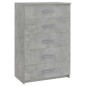 vidaXL Kommode Betongrau 71x35x108 cm Holzwerkstoff vidaXL Kommode Betongrau 71x35x108 cm Holzwerkstoff