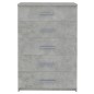 vidaXL Kommode Betongrau 71x35x108 cm Holzwerkstoff vidaXL Kommode Betongrau 71x35x108 cm Holzwerkstoff