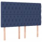 vidaXL Boxspringbett mit Matratze & LED Blau 140x190 cm Stoff vidaXL Boxspringbett mit Matratze & LED Blau 140x190 cm Stoff