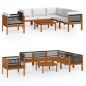 vidaXL 7-tlg. Garten-Lounge-Set mit Kissen Cremeweiß Massivholz Akazie vidaXL 7-tlg. Garten-Lounge-Set mit Kissen Cremeweiß Massivholz Akazie