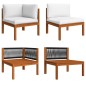 vidaXL 7-tlg. Garten-Lounge-Set mit Kissen Cremeweiß Massivholz Akazie vidaXL 7-tlg. Garten-Lounge-Set mit Kissen Cremeweiß Massivholz Akazie