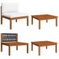 vidaXL 7-tlg. Garten-Lounge-Set mit Kissen Cremeweiß Massivholz Akazie vidaXL 7-tlg. Garten-Lounge-Set mit Kissen Cremeweiß Massivholz Akazie
