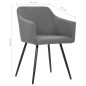 vidaXL Esszimmerstühle 2 Stk. Hellgrau Stoff vidaXL Esszimmerstühle 2 Stk. Hellgrau Stoff
