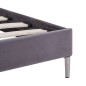 vidaXL Bettgestell Grau Stoff 140 x 200 cm vidaXL Bettgestell Grau Stoff 140 x 200 cm
