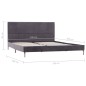 vidaXL Bettgestell Grau Stoff 140 x 200 cm vidaXL Bettgestell Grau Stoff 140 x 200 cm