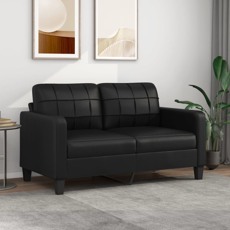 vidaXL 2-Sitzer-Sofa Schwarz 140 cm Kunstleder vidaXL 2-Sitzer-Sofa Schwarz 140 cm Kunstleder