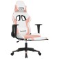 vidaXL Gaming-Stuhl mit Massage & Fußstütze Weiß & Rosa Kunstleder vidaXL Gaming-Stuhl mit Massage & Fußstütze Weiß & Rosa Kunstleder