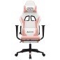 vidaXL Gaming-Stuhl mit Massage & Fußstütze Weiß & Rosa Kunstleder vidaXL Gaming-Stuhl mit Massage & Fußstütze Weiß & Rosa Kunstleder