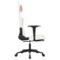 vidaXL Gaming-Stuhl mit Massage & Fußstütze Weiß & Rosa Kunstleder vidaXL Gaming-Stuhl mit Massage & Fußstütze Weiß & Rosa Kunstleder