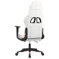 vidaXL Gaming-Stuhl mit Massage & Fußstütze Weiß & Rosa Kunstleder vidaXL Gaming-Stuhl mit Massage & Fußstütze Weiß & Rosa Kunstleder